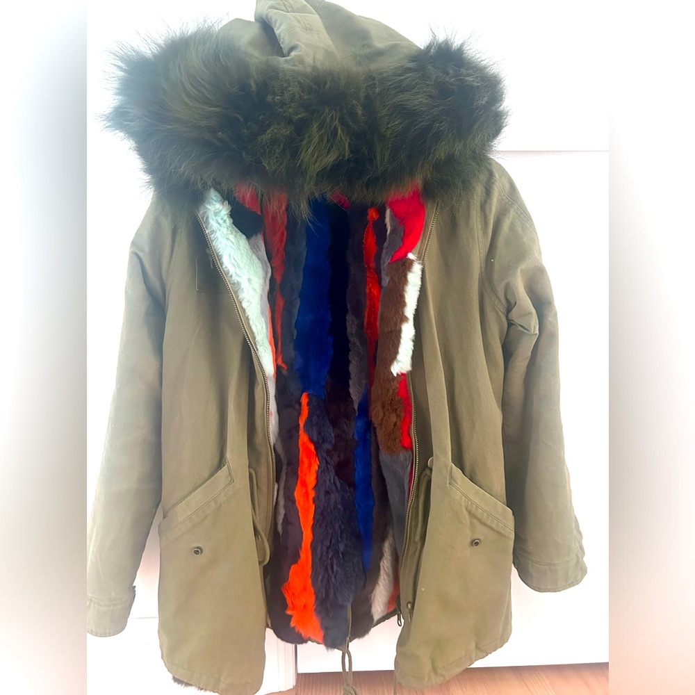 FULLY REVERSIBLE REAL FUR FIELD JACKET